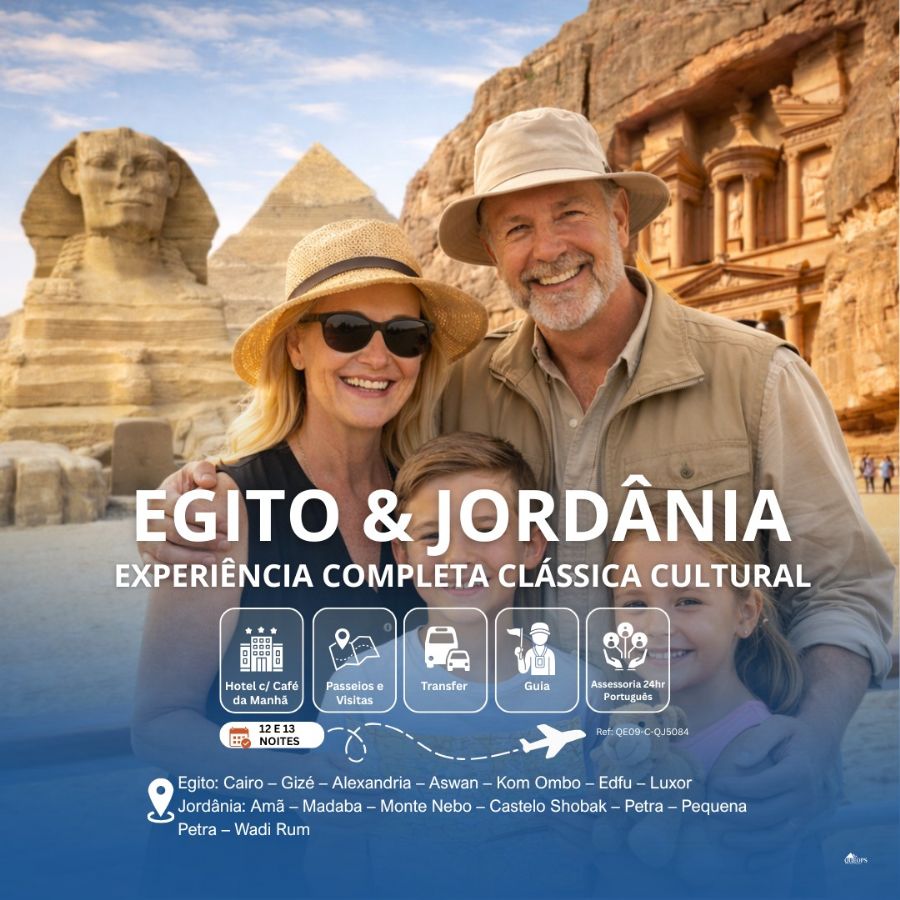 EGITO & JORDANIA - EXPERIÊNCIA COMPLETA CLÁSSICA CULTURAL (QE09-C-QJ508)